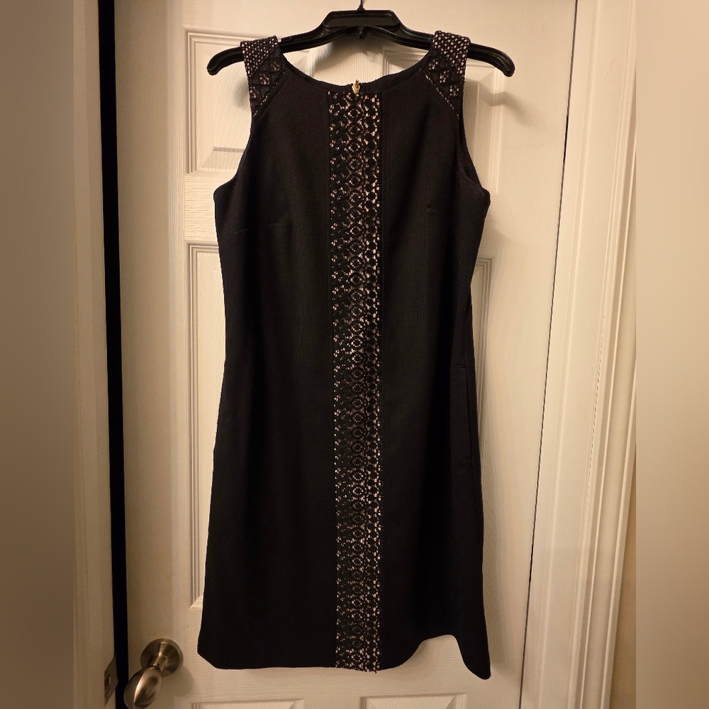 Nine West Black Dress with Gold Accents